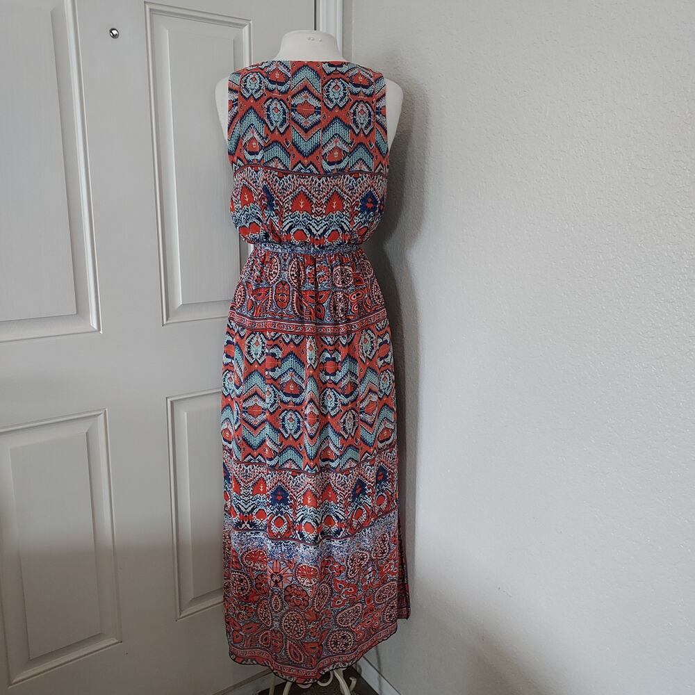 EnFocus Studio Orange Paisley Maxi Dress Size 10 - Picture 2 of 14